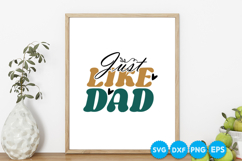 Just Like Dad Father's day retro SVG Design Product Image 5