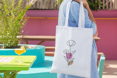 Minimal Line Art Flower Embroidery Design Product Image 5