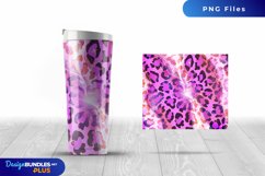 Pink Leopard Print and White Glitter Streaks Seamless Design Product Image 1