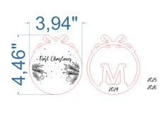 First Christmas Ornament SVG laser cut file for Glowforge Product Image 4