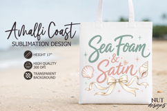 Summer sublimation Coastal Sea Foam Satin Beach Amalfi Coast Product Image 1