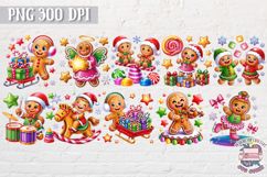 Christmas Gingerbread Man Clipart Bundle Sublimation 104 PNG Product Image 7
