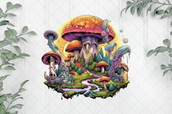 Magical Mushroom Cannabis Sublimation Clipart Product Image 1