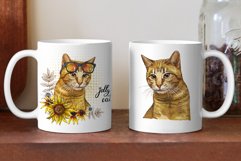 Cool jolly cat in sunflowers Product Image 5