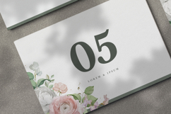 wedding card invitation set with roses flower wreath Product Image 4