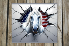 Horse &amp; wall | 8 skinny tumbler Sublimation designs Product Image 5