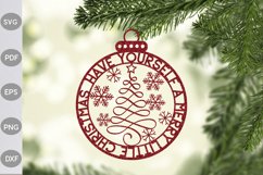 Have Yourself a Merry Little Christmas Paper Cut SVG Files Product Image 1