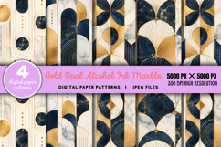 Gold Opal Alcohol Ink Marble JPG Product Image 1