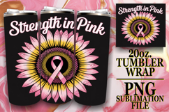 Bright journeys 20oz tumbler wrap, Breast Cancer Product Image 1