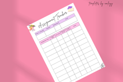 Teacher Assignment Tracker Template | Editable Canva Planner Product Image 5