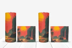 Summer Tumbler Sublimation, Sunset Tumbler Wrap Designs Product Image 5