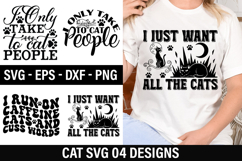 Cat SVG Design - I Only Take to Cat People Product Image 1