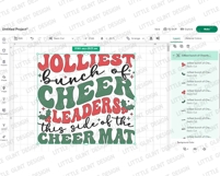 Retro Christmas Hockey Cheerleaders SVG Funny Holiday PNG Product Image 5