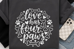 Love Has Four Paws Svg, Dog Lover Svg, Funny Dog Mom Svg. Product Image 6