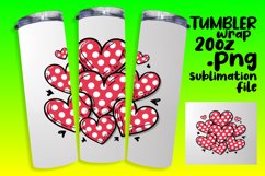 Stylish Heart Tumbler Wrap Pattern Sublimation 20oz Product Image 1