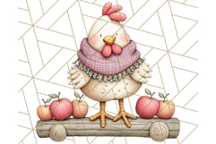Fall Farm Animal Clipart, Autumn Barnyard PNG Illustrations Product Image 5