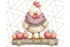 Fall Farm Animal Clipart, Autumn Barnyard PNG Illustrations Product Image 5