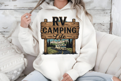 RV Camping Life PNG, Vintage Motorhome Adventure Sublimation Product Image 5