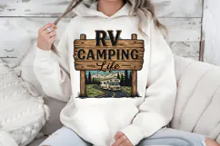 RV Camping Life PNG, Vintage Motorhome Adventure Sublimation Product Image 5