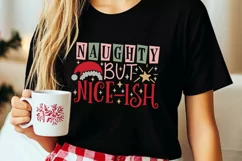 Naughty But Nice Ish Svg, Funny Christmas Svg, Naughty List. Product Image 3