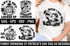 Funny Drinking St Patrick's Day SVG Design -Irish Today Hung Product Image 1