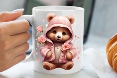 Cute Pink Christmas Animals Clipart Sublimation Product Image 5