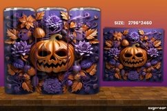 Spooky Pumpkins Halloween Tumbler Wrap | 20 Oz | Sublimation Product Image 6