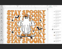 Stay Spooky svg, Halloween shirt, Retro svg, Ghost svg, Product Image 6