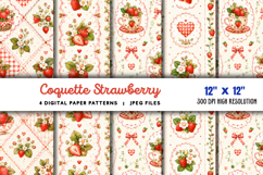 Coquette Strawberry Daisy Pattern JPG Product Image 1