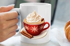 Christmas Cake Clipart, Christmas Cappuccino Clipart Product Image 5