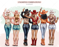 Cowgirls Besties Clipart Portrait Creator Product Image 5