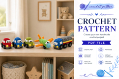Car Plane and Truck Crochet Toy Pattern PDF Product Image 4