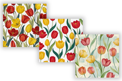 Tulip Garden Seamless Pattern, Bright Reds and Yellows Product Image 5