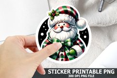 Christmas Santa Sticker| Christmas Sticker PNG Design Product Image 1