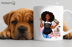 Afro Lash Artist Woman PNG Boss Babe Beauty Sublimation Des Product Image 10