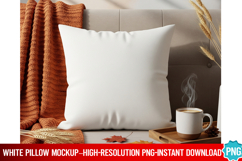 Square Pillow Mockup | White Pillow Mockup,Pillow Mockup Product Image 1