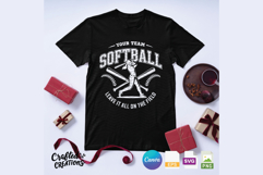Softball SVG PNG EPS Canva, Editable Team Logo Design Product Image 5