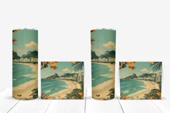 Summer Tumbler Sublimation, Tropical Beach Tumbler Wrap Product Image 5