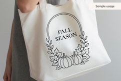 Hand Drawn Rounded Pumpkin Fall Frame SVG Product Image 5