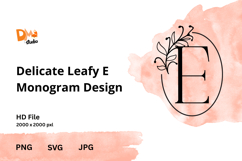 Delicate Leafy Monogram Design Product Image 1