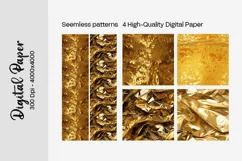 Golden Luxury Digital Papers Marble and Glitter digital Product Image 2