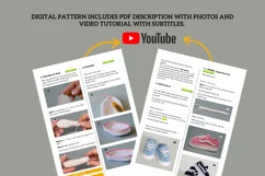 Fashion baby sneakers crochet pattern 4 sizes PDF download Product Image 10