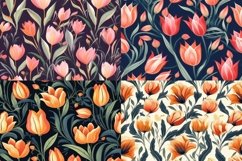 Boho Tulip Seamless Patterns - 300DPI Product Image 5