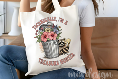 Treasure Hunter PNG - Cute Raccoon Png - Floral Sublimation Product Image 4