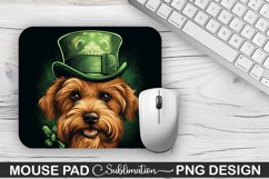 St. Patrick&#039;s Day DOG Sublimation Mouse Pad Design Product Image 1