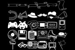 Retro Elements Set 1 Procreate Brush Stamps, 30 Retro Icons Product Image 5