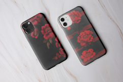 Embroidery Red Rose Floral Digital Paper Product Image 5