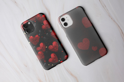 Red Glitter Valentine Hearts Digital Paper Product Image 4