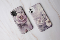 12 Purple Vintage Rose Digital Papers Bundle Product Image 5