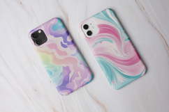 12 Pastel Swirl Rainbow Digital Paper Product Image 5